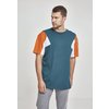 Camiseta 3 tonos azul jaspe/naranja óxido/blanco