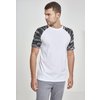 T-Shirt Raglan Contrast weiß/dark camo