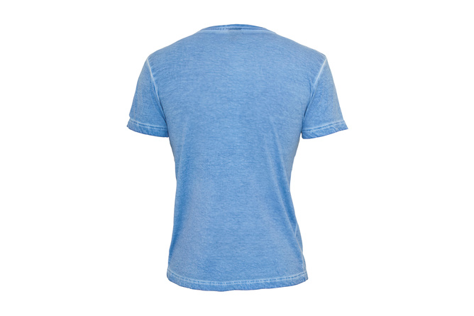 T-Shirt Spray Dye V-Neck himmelblau