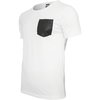 Camiseta Piel Imitación Bolsillo blanco/negro