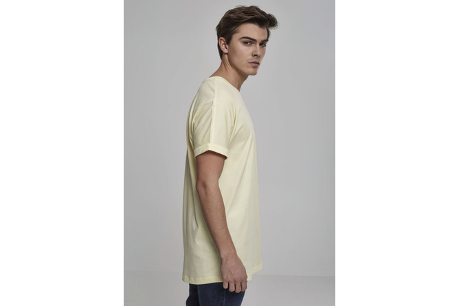 T-shirt Long Shaped Turnup jaune pâle