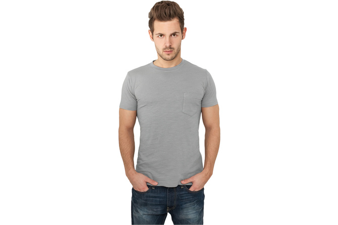 T-Shirt Slub Pocket grau
