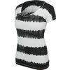 T-Shirt Dip Dye Stripe Ladies black/white