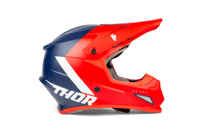 Casco Motocross Thor Sector Chev Rojo / Azul Marino