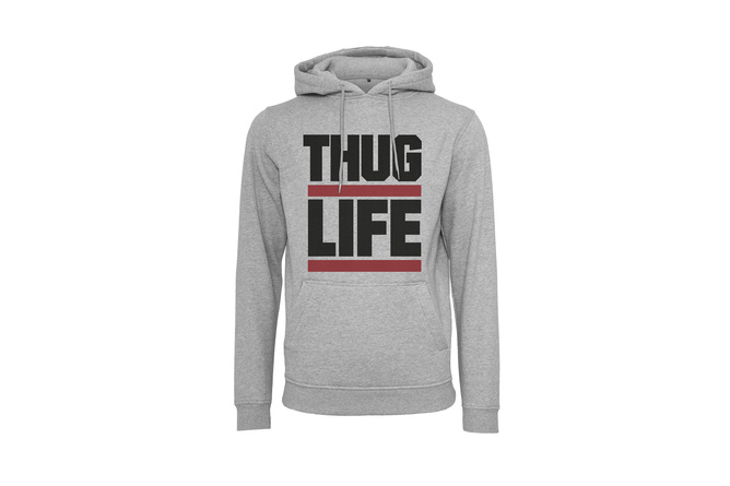 Hoodie Thug Life Block Logo grau kaufen | SCOOTER-ATTACK