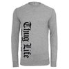 Sweater Rundhals / Crewneck Thug Life Old English grau