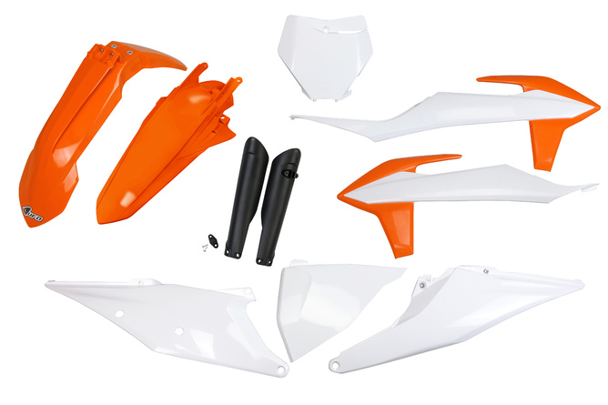 Plastik Kit mit Gabelprotektoren KTM SX / SX-F 2019-2022 UFO OEM Farben 2021