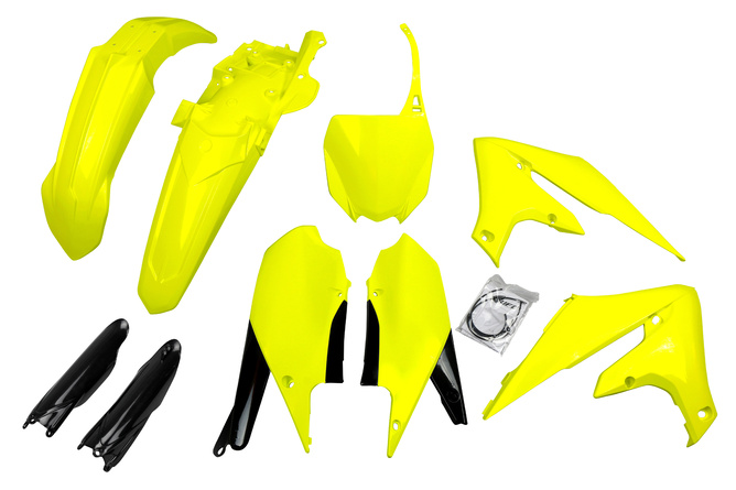 Plastik Kit mit Gabelprotektoren Yamaha YZF ab 2018 UFO neon gelb