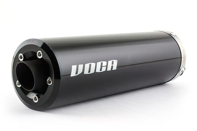Exhaust Voca 50/70cc (CE) chrome / black aluminium silencer Beta RR 2012