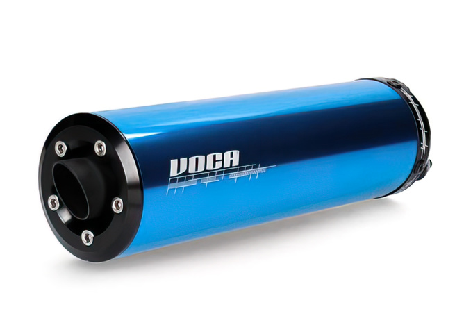 Exhaust Voca 50/70cc (CE) chrome / blue aluminium silencer Beta RR 2012