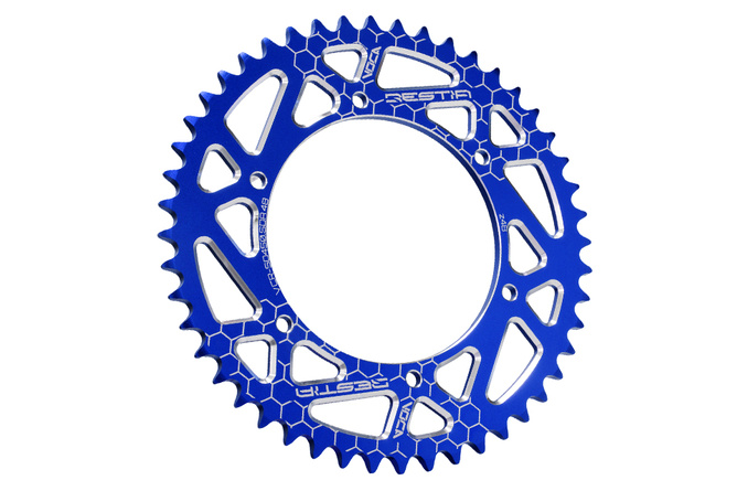 Couronne Aprilia SX 50cc 48 dents - 420 Voca Alu Bleu