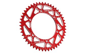 Rear Sprocket Aprilia SX 50cc 48 teeth - 420 Voca Alu red