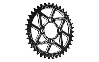 Rear Sprocket Yamaha DT 50 LC Portugal 38 teeth - 420 Alu black