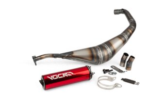 Exhaust Voca Warrior 50-70cc red silencer Yamaha DT / X-Limit