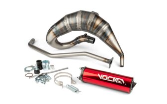 Exhaust Voca Cross Rookie 50 - 70cc high mount red Derbi Senda / DRD