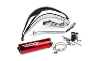 Exhaust Voca Cross Chromed 50 / 70cc red Rieju MRT