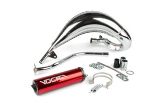 Pot d'échappement Beta RR 2012 - 2020 Voca Cross Chromed 50 - 70 Rouge