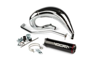 Auspuff Voca Cross Chromed 50 / 70cc schwarz Aprilia SX / Derbi DRD