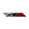 Sticker de silencieux Voca Rouge 11x1,8cm