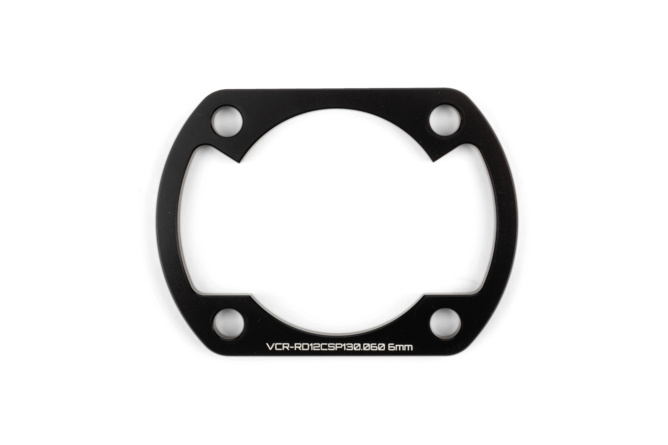 Distanziale base cilindro 6mm Voca Yamaha DT 50 LC Portugal Nero