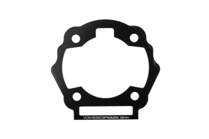 Distanziale base cilindro 1,5mm Voca Derbi Euro 3/4 Nero