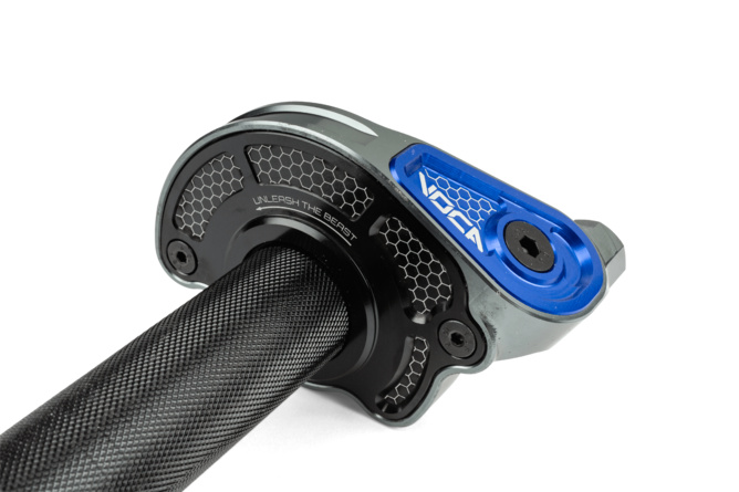 Comando Gas Rapido Voca Bestia CNC 90&ordm; Blu