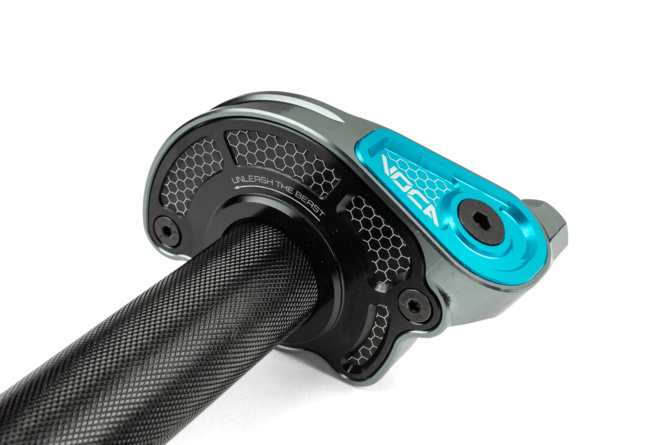 Quick-Action Throttle Voca Bestia CNC 90&ordm; Turquoise