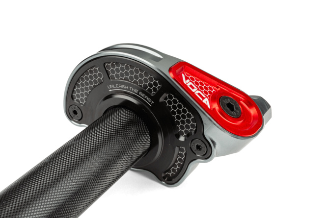 Comando Gas Rapido Voca Bestia CNC 90&ordm; Rosso