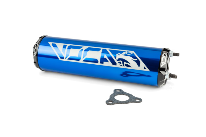 Endschalld&auml;mpfer Voca Alu CNC blau / schwarz