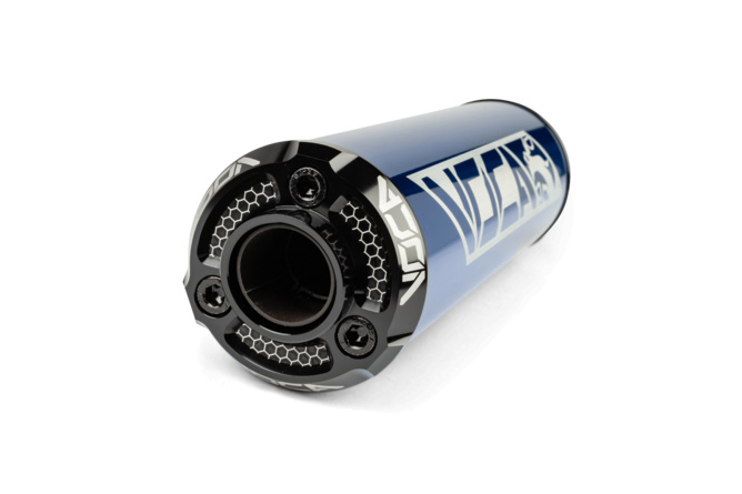 Endschalld&auml;mpfer Voca Alu CNC blau / schwarz