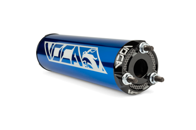 Endschalld&auml;mpfer Voca Alu CNC blau / schwarz