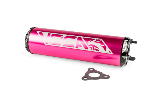 Endschalld&auml;mpfer Voca Alu CNC pink / schwarz