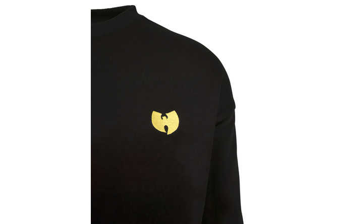 Crewneck Sweater Wu-Wear Tape Chest Embroidery black