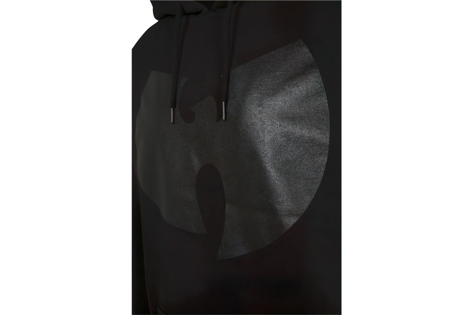 Sweat à capuche Wu-Wear noir Logo noir/gris