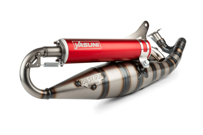 Yasuni Exhaust City R Red fortuna Minarelli horizontal (Yamaha Aerox)