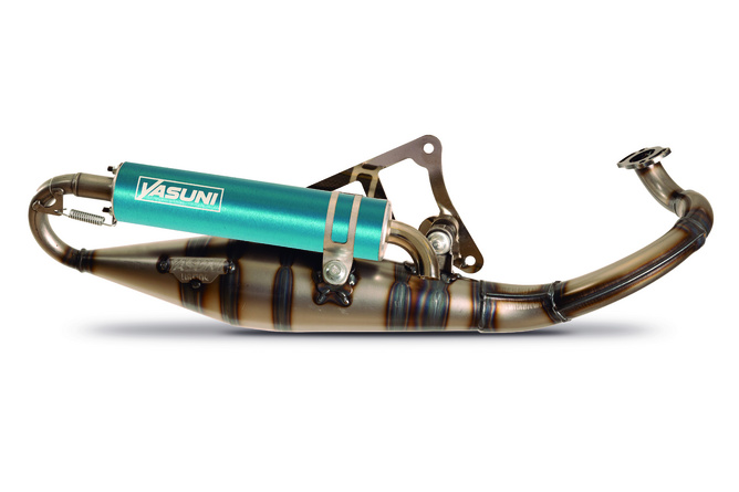 Auspuff Yasuni R-Pro Peugeot liegend / Morini Blau