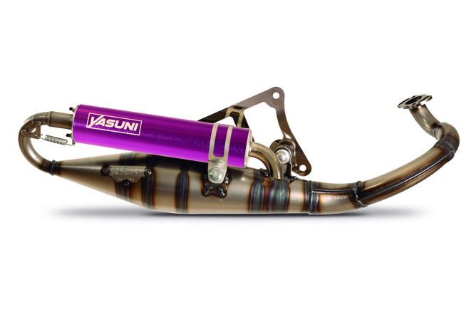 Auspuff Yasuni R-Pro Peugeot liegend / Morini Lila