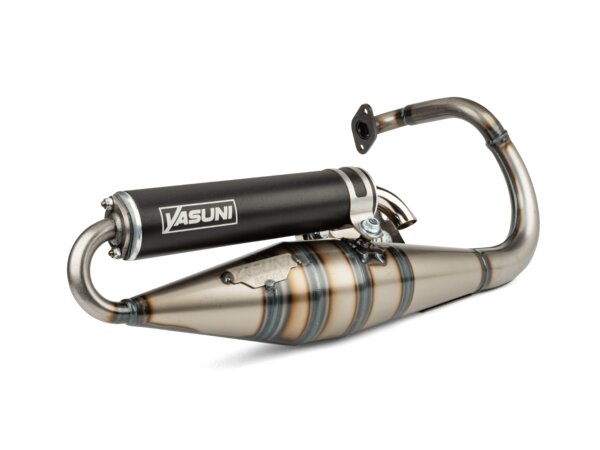 yasu Exhaust Yasuni Z Peugeot vertical black | SCOOTER-ATTACK