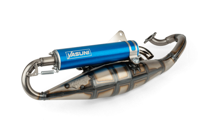 Auspuff Yasuni R Peugeot liegend / Morini Blau