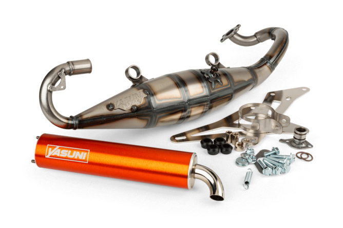 Exhaust Yasuni R Peugeot liegend / Morini Orange