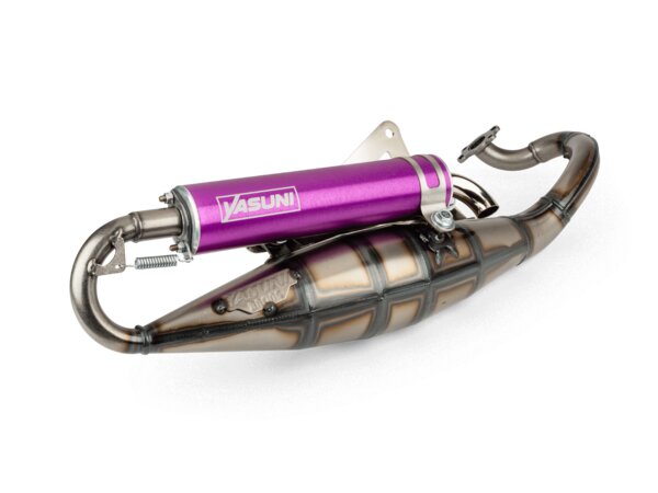 Exhaust Yasuni R Peugeot liegend / Morini Purple | MAXISCOOT