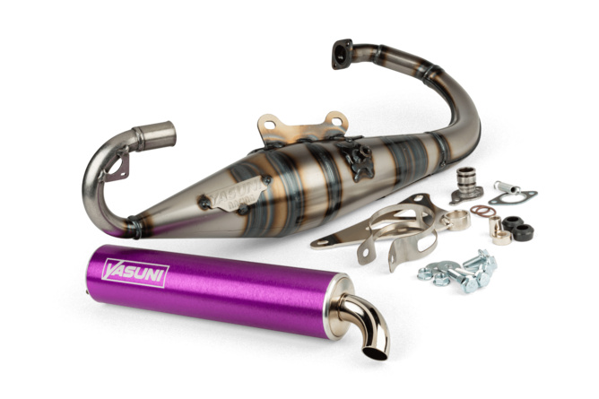 Auspuff Yasuni R-Pro Minarelli stehend Lila