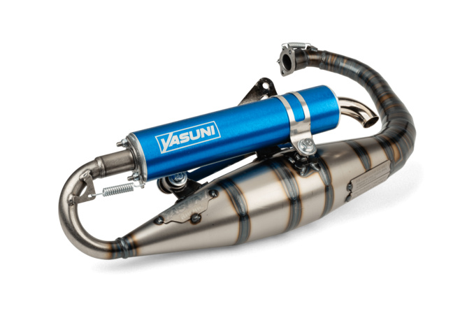 Auspuff Yasuni C16 Minarelli stehend Blau