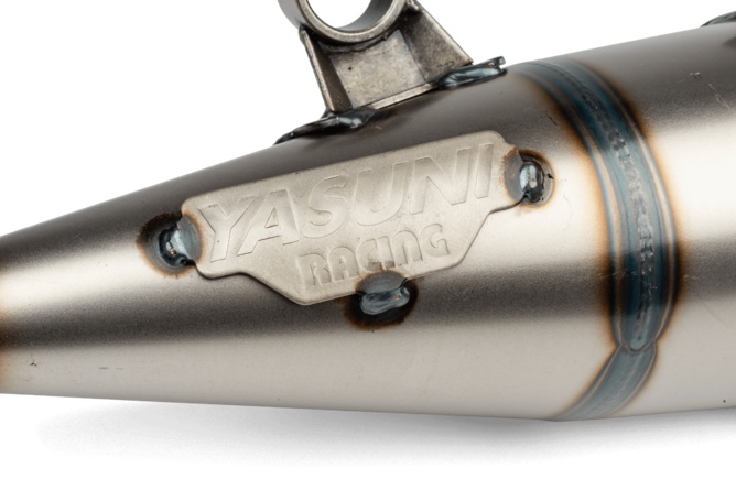 Auspuff Yasuni C16 Minarelli stehend Blau