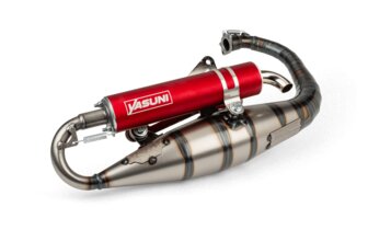 Auspuff Yasuni C16 Minarelli stehend rot