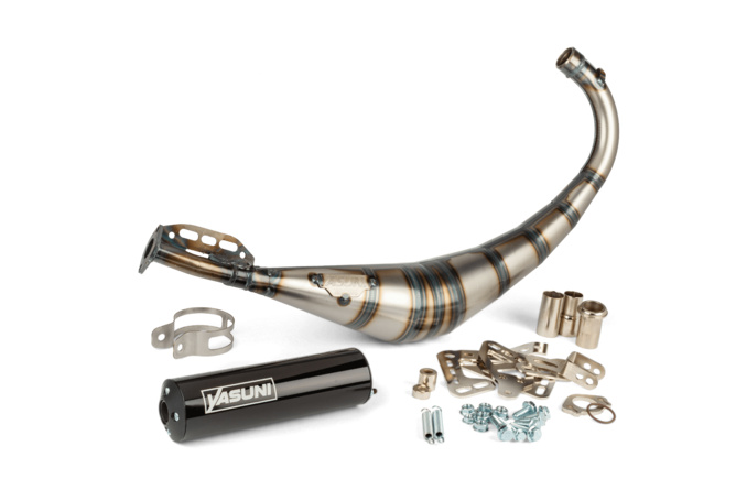 Auspuff Yasuni R2 AM6 / Derbi Schwarz