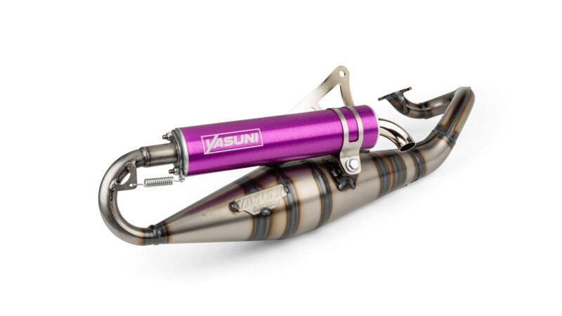 yasu Derbi Senda Yasuni Cross Exhaust - Silver – Dos Cycles