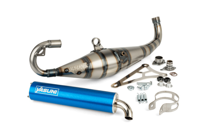 Auspuff Yasuni C21 Minarelli liegend Blau