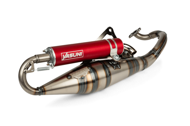Auspuff Yasuni R-Pro Peugeot liegend / Morini Rot