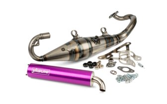 Exhaust Yasuni R-Pro Peugeot liegend / Morini Purple